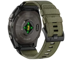 TECH-PROTECT NYLON CLASSIC GARMIN FENIX 5X / 5X PLUS / 6X / 6X PRO / 7X / 8 / 8 PRO / 9 / 9 PRO (47 MM) MILITARY Žalias