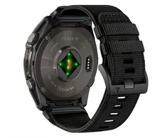 Tech-Protect Nylon Classic Strap for Garmin Fenix ​​5X / 5X Plus / 6X / 6X Pro / 7X / 8 / 8 Pro / 9 / 9 Pro (47 mm) - Juodas