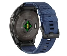 Tech-Protect Nylon Classic Strap for Garmin Fenix ​​5X / 5X Plus / 6X / 6X Pro / 7X / 8 / 8 Pro / 9 / 9 Pro (51 mm) - Navy Mėlyna