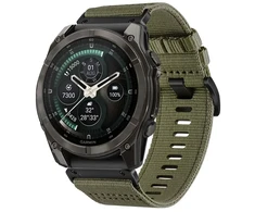 TECH-PROTECT NYLON CLASSIC GARMIN FENIX 5X / 5X PLUS / 6X / 6X PRO / 7X / 8 / 8 PRO / 9 / 9 PRO (47 MM) MILITARY Žalias