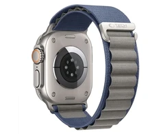 TECH-PROTECT NYLON PRO APPLE WATCH 8 / 9 / 10 / 11 / 12 / SE / ULTRA (44 / 45 / 46 / 49 MM) Tamsiai mėlyna/Pilka