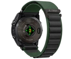 TECH-PROTECT NYLON PRO GARMIN FENIX 5X / 5X PLUS / 6X / 6X PRO / 7X / 8 / 8 PRO / 9 / 9 PRO (51 MM) Žalias/Juodas