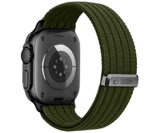 Tech-Protect Nylon Sport Band for Apple Watch 44 / 45 / 46 / 49 mm - Dark Žalias
