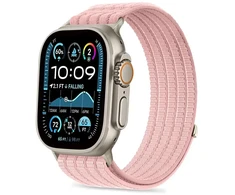 Tech-Protect Nylon Sport Band for Apple Watch 44/45/46/49 mm - Light Rožinė