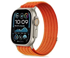 Tech-Protect Nylon Sport Band, skirtas Apple Watch 44 / 45 / 46 / 49 mm - Oranžinis