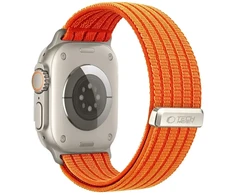 Tech-Protect Nylon Sport Band, skirtas Apple Watch 44 / 45 / 46 / 49 mm - Oranžinis