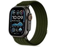 Tech-Protect Nylon Sport Band for Apple Watch 44 / 45 / 46 / 49 mm - Dark Žalias