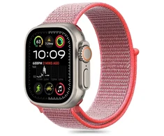 Tech-Protect nylon Apple Watch 6 / 7 / 8 / 9 / 10 / SE (40 / 41 / 42 mm) rožinės spalvos
