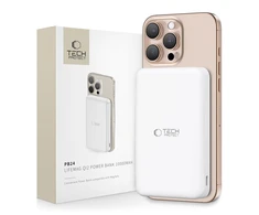 Powerbank Tech-Protect PB24 LifeMag QI2 MagSafe 10000 mAh – baltos spalvos