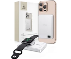 Powerbank Tech-Protect PB33 LifeMag MagSafe 5000mAH – sidabro spalvos