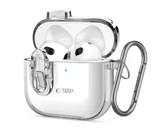 Apple AirPods 4 Tech-Protect Slim Hook Clear dėklas jūsų ausinėms skaidrus