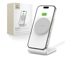 Tech-Protect QI15W-A38 MagSafe belaidis įkroviklis - Baltas