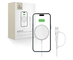 Tech-Protect QI15W-A44 magnetinis belaidis įkroviklis su MagSafe - Baltas