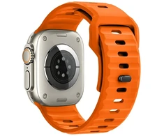 Tech-Protect SILICONE LINE WATCH 8 / 9 / 10 / 11 / 12 / SE / ULTRA (44 / 45 / 46 / 49 MM) ORANŽINIS