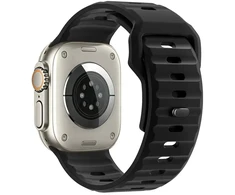 Tech-Protect SILICONE LINE WATCH 8 / 9 / 10 / 11 / 12 / SE / ULTRA (44 / 45 / 46 / 49 MM) Juodas