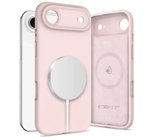 „Tech-Protect“ silikoninis „MagSafe“ dėklas, skirtas „iPhone 17 Air“ – Rožinė