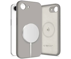 „Tech-Protect“ silikoninis „MagSafe“ dėklas, skirtas „iPhone 16e“ / „17e“ – pilkas