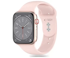 Apyrankė Apple Watch 3 / 4 / 5 / 6 / 7 / 8 / 9 / SE (38 / 40 / 41 mm) Tech-Protect silikoninė Light rožinės spalvos