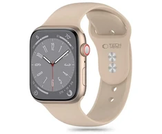 Apyrankė Apple Watch 3 / 4 / 5 / 6 / 7 / 8 / 9 / SE (38 / 40 / 41 MM) Tech-Protect silikoninė Walnut beige