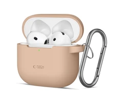 Apple AirPods 4 Tech-Protect silikoninis Hook dėklas jūsų ausinėms rudos spalvos