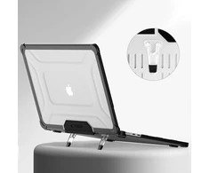 „Tech-Protect SmartShell Pro“ dėklas, skirtas „MacBook Air 13“ (2023–2025 M2 / M3 / M4) – skaidrus ir juodas