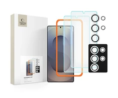 Tech-Protect Supreme Set for Samsung Galaxy S25 Ultra 2x apsauginis stiklas Screen Protector / Camera apsauginis stiklas – Clear