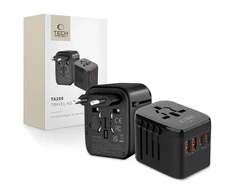 Tech-Protect TA200 EU / UK / US / AU adapter - juodas