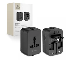 Tech-Protect TA300 Travel Adapteris EU / UK / AU - Juodas