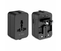 Tech-Protect TA300 Travel Adapteris EU / UK / AU - Juodas