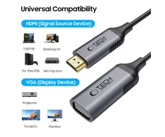 Tech-Protect UltraBoost HDMI / VGA FULL HD 60 Hz adapteris - juodas
