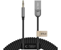 TECH-PROTECT ULTRABOOST AU04 garso adapteris AUX Bluetooth 6.0 pilkas