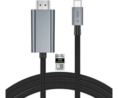 TECH-PROTECT ULTRABOOST KABELIS USB-C Į HDMI 2.1 8K 60HZ 200CM GELEŽIES PILKOS SPALVOS