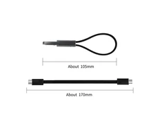 Tech-Protect Ultraboost DNA Cable with Keychain USB-C PD 60W / 3A – pilkos spalvos