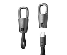 Tech-Protect Ultraboost DNA Cable with Keychain USB-C PD 60W / 3A – pilkos spalvos