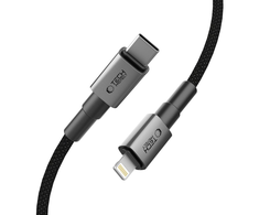 Tech-Protect Ultraboost DNA USB-C / Lightning PD27W/3A laidas 200 cm - pilka