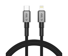 Tech-Protect UltraBoost DNA USB-C / Lightning PD27W/3A laidas 100 cm - pilka