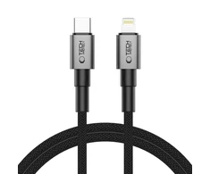 Tech-Protect UltraBoost DNA USB-C / Lightning PD27W/3A laidas 100 cm - pilka