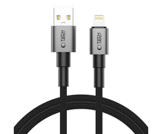 Tech-Protect UltraBoost DNA USB-A / Lightning kabelis 15W/2.4A 100 cm - pilka