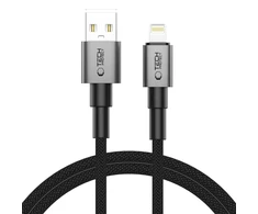 Tech-Protect UltraBoost DNA USB-A / Lightning kabelis 15W/2.4A 100 cm - pilka
