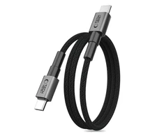„Tech-Protect Ultraboost DNA MagTwist USB-C PD“ kabelis 100W / 5A 100 cm – pilkos spalvos