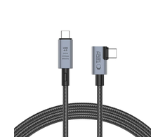 Tech-Protect UltraBoost Max L USB-C 4.0 (tiesus) / USB-C 4.0 (kampinis) PD 240W 8K 40Gbps 1,5 m kabelis – pilkas
