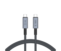 Tech-Protect UltraBoost Max USB-C 4.0 / USB-C 4.0 PD kabelis 240W 8K 40Gbps 1m – pilkas