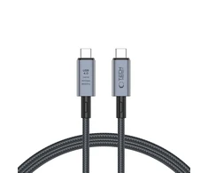 Tech-Protect UltraBoost Max USB-C 4.0 / USB-C 4.0 PD kabelis 240W 8K 40Gbps 1m – pilkas