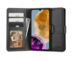 Samsung Galaxy M15 5G Tech-Protect Wallet telefono dėklas juodos spalvos