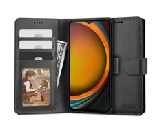 Samsung Galaxy XCover 7 Tech-Protect Wallet dėklas telefonui juodos spalvos