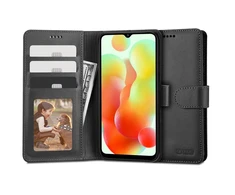 Tech-Protect Wallet Xiaomi Redmi 12C – dėklas telefonui juodos spalvos