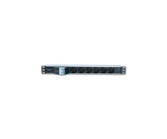 Techly I-CASE STRIP-61UD maitinimo paskirstymo įrenginys 1U Aliuminis, Juoda 6 AC išvestis(ys / čių)