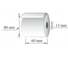 Technoinform Terminio popieriaus ritinys 60x80 m/13 mm, (maks. skersmuo 80 mm) 55 g, 3 vnt./pak