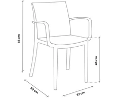 Lauko krėslas Bica Verona Armchair, balta