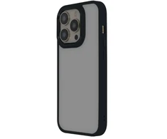 Tecto Shield Elegantiškas matinis satino iPhone 16 Plus dėklas, juodas